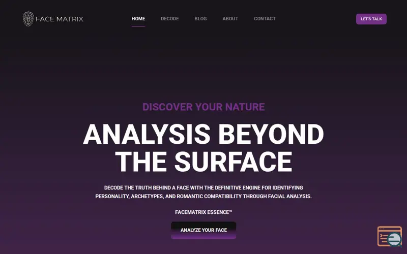 Screenshot of Face Matrix – Decoding Identity and Connection Through Faces