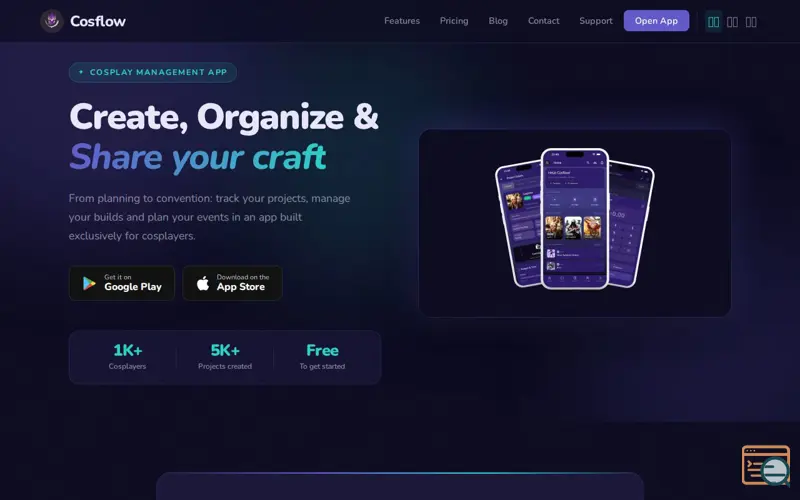 Screenshot of Cosflow