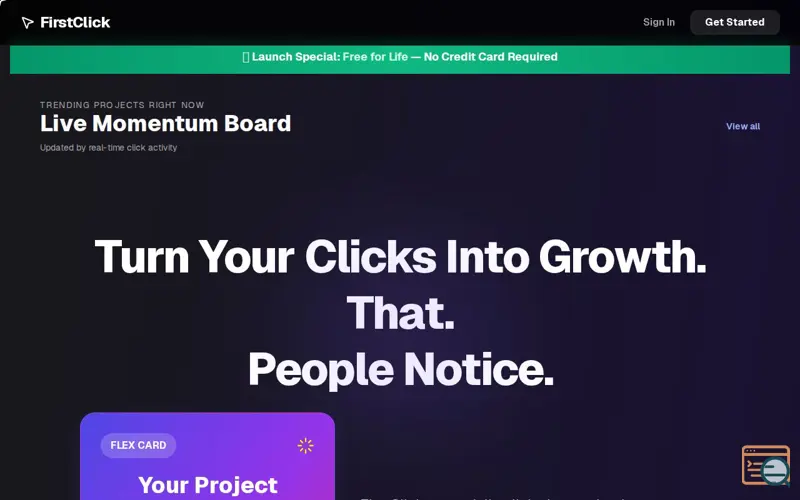Screenshot of FirstClick