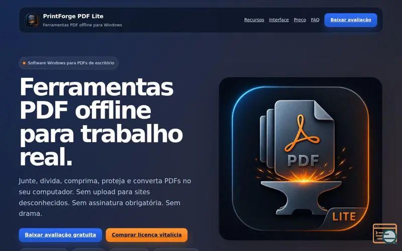 Screenshot of PrintForge PDF Lite