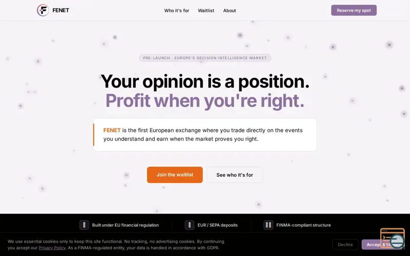 Screenshot of FENET