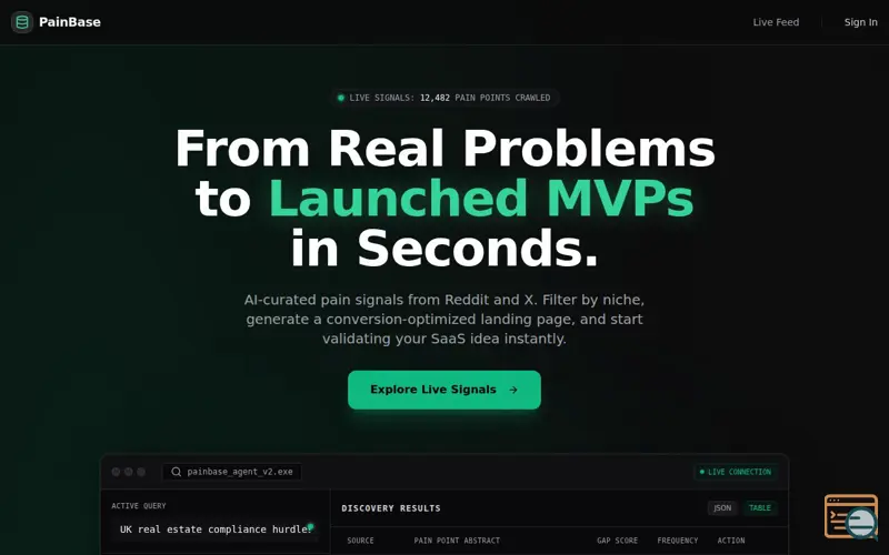 Screenshot of Pain Base
