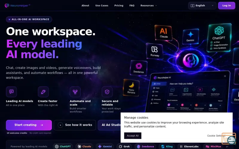 Screenshot of Neurohelper AI