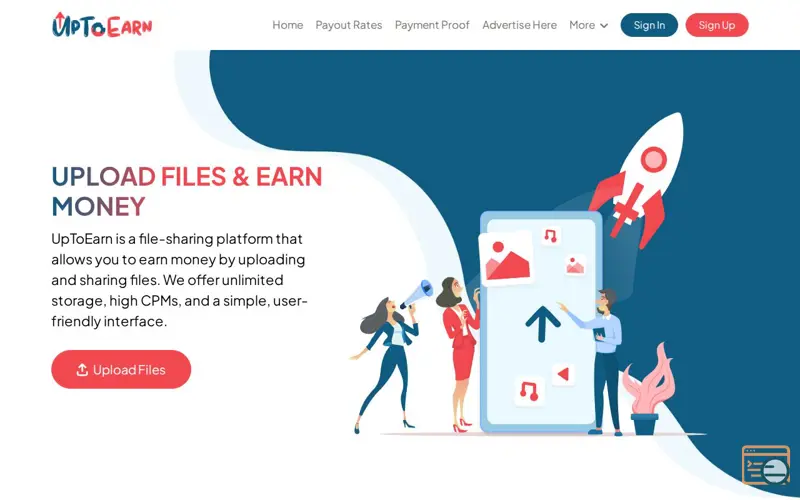 Screenshot of UpToEarn