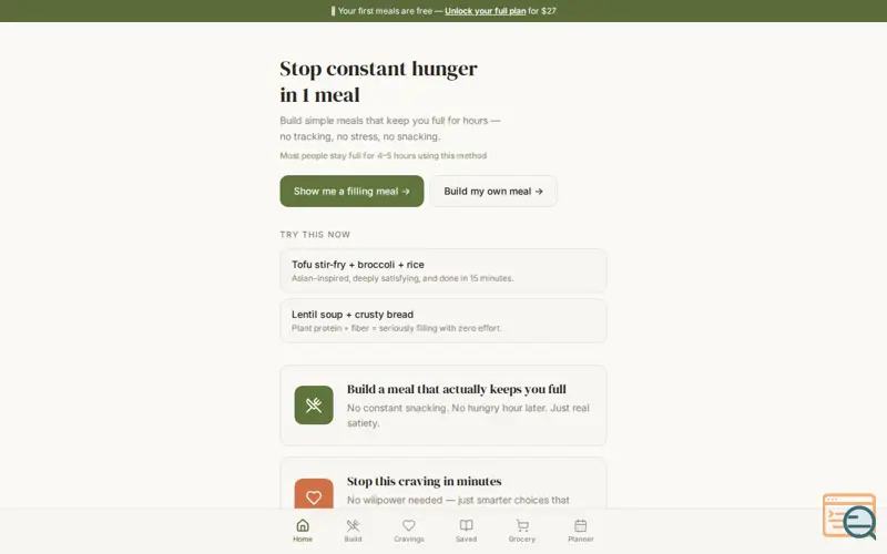 Screenshot of Full Plate Method