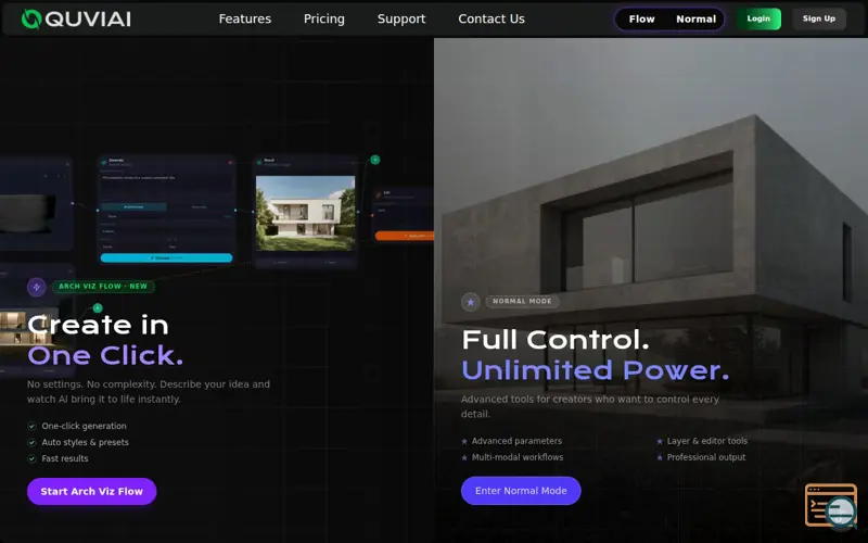 Screenshot of QUVIAI