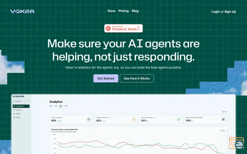 Screenshot of Voker, a launch using Tella