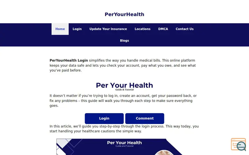Screenshot of PerYourHealth