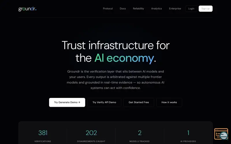 Screenshot of Groundr