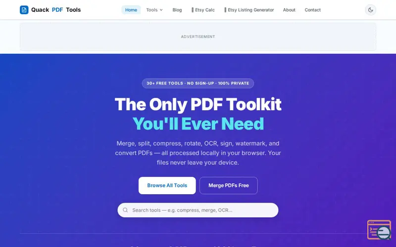 Screenshot of QuackPDFTools