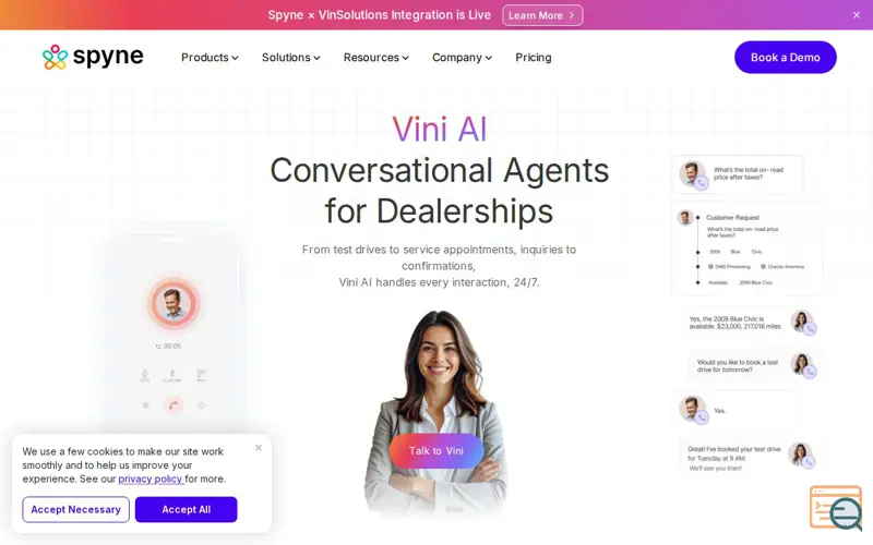 Screenshot of Vini AI
