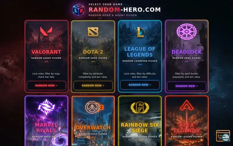 Screenshot of Random Hero