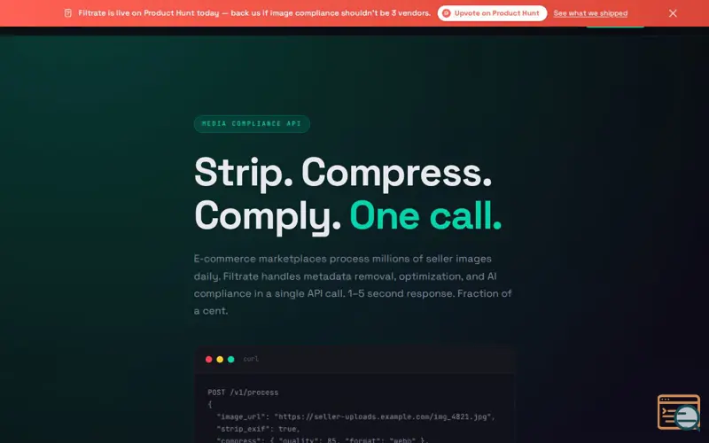 Screenshot of Filtrate