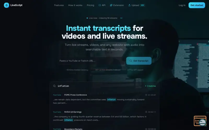 Screenshot of LiveScript