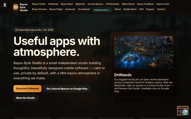 Screenshot of Journal Spaces