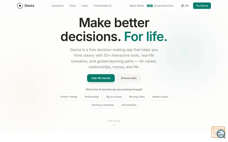 Screenshot of Decira