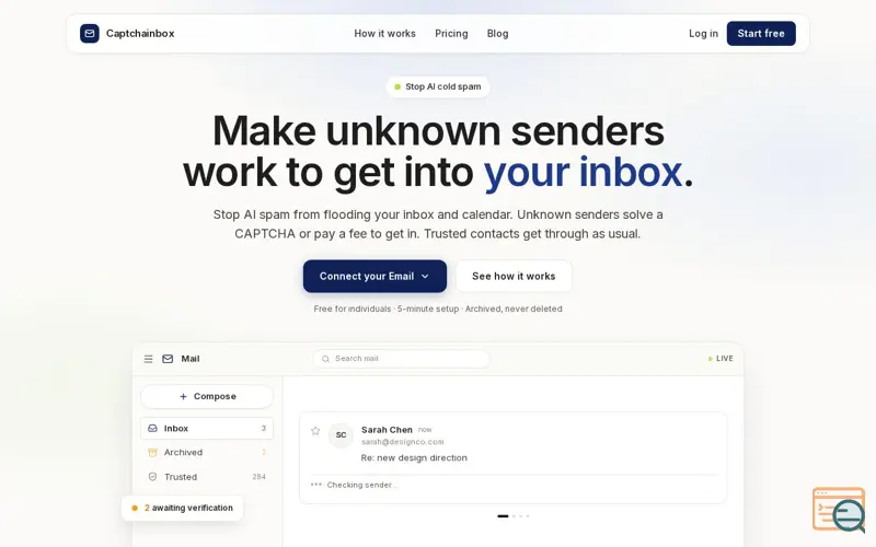 Screenshot of Captchainbox