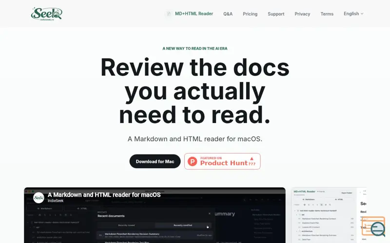Screenshot of MD+HTML Reader