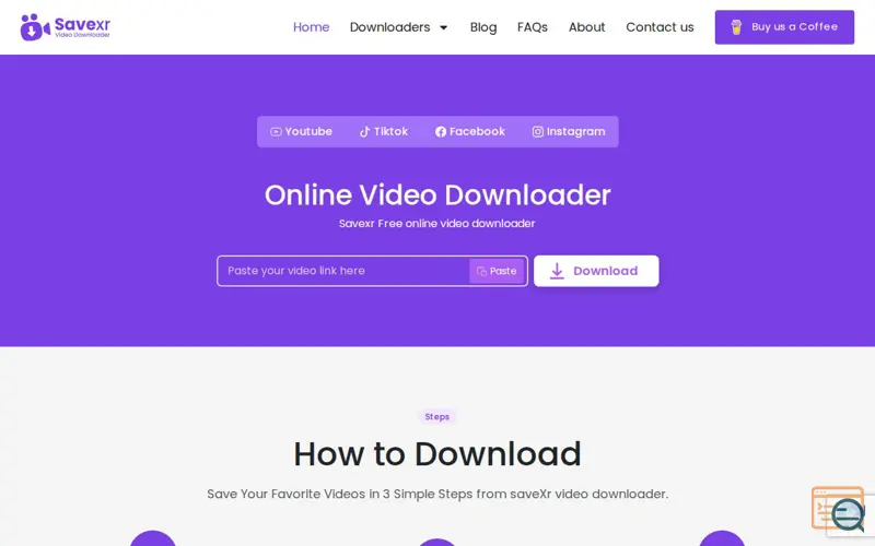 Screenshot of Savexr - Free Video Downloader