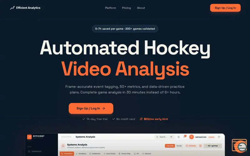 Screenshot of Efficient Analytics 
