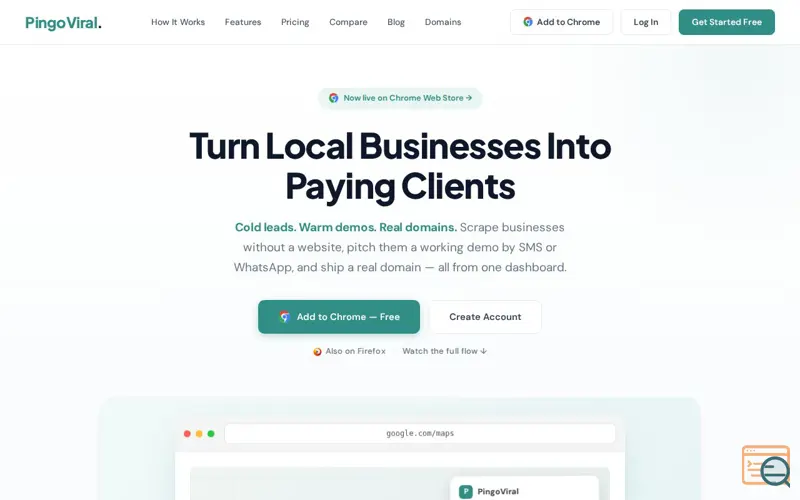 Screenshot of PingoViral