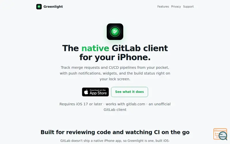 Screenshot of Greenlight