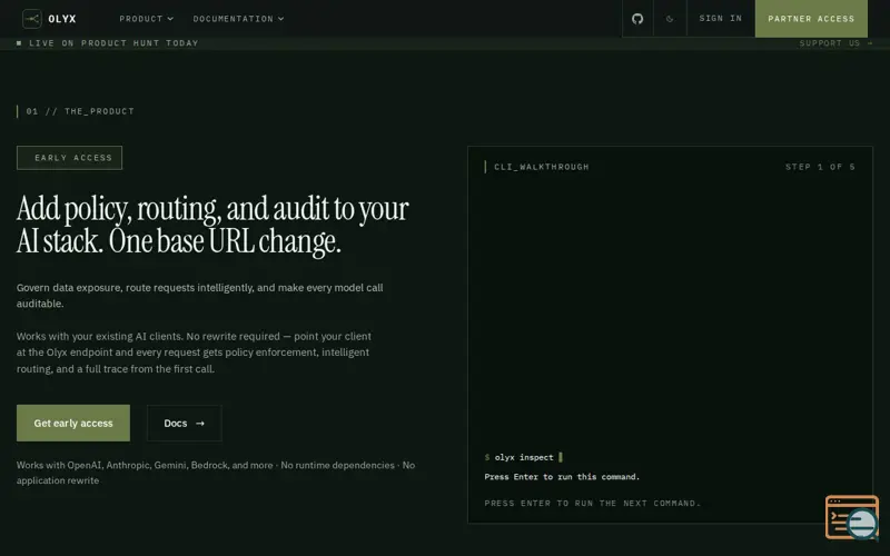 Screenshot of Olyx