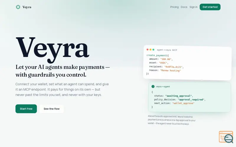 Screenshot of Veyra