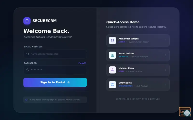Screenshot of Insurance Management
