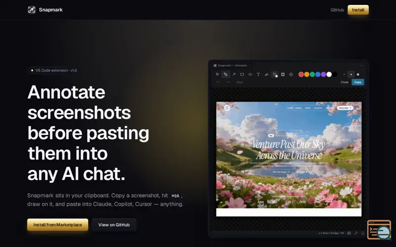 Screenshot of Snapmark