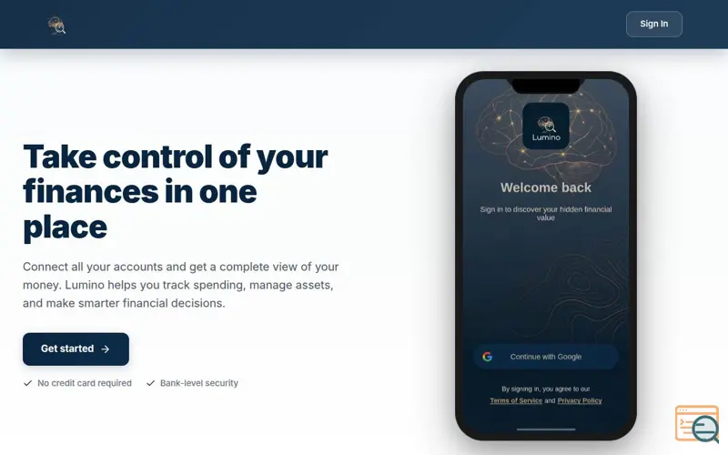 Screenshot of Lumino
