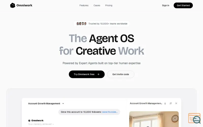 Screenshot of Omniwork