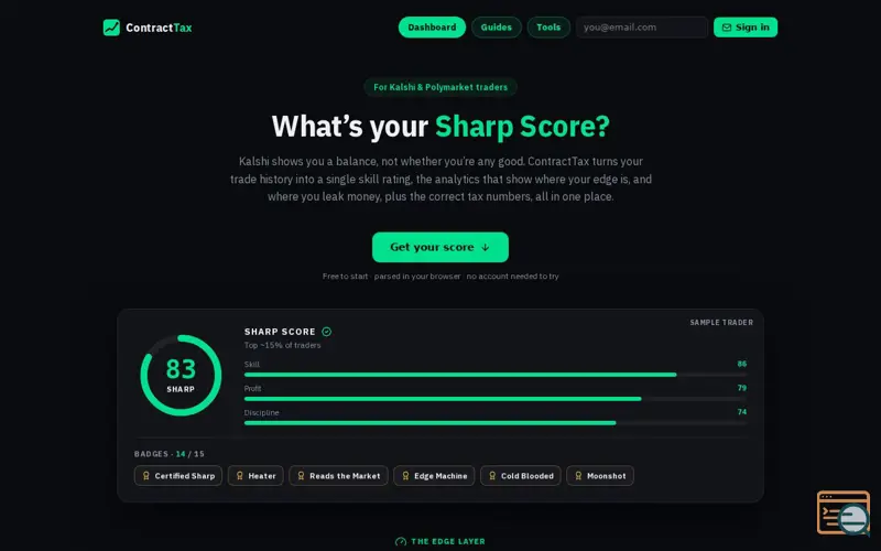 Screenshot of ContractTax