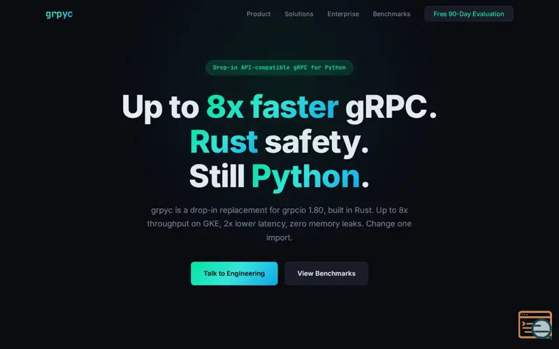 Screenshot of grpyc: Fast gRPC for Python