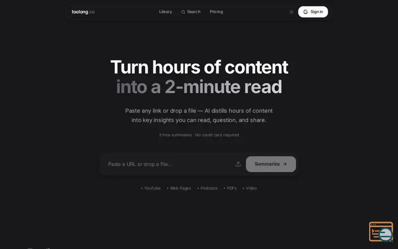 Screenshot of TooLong