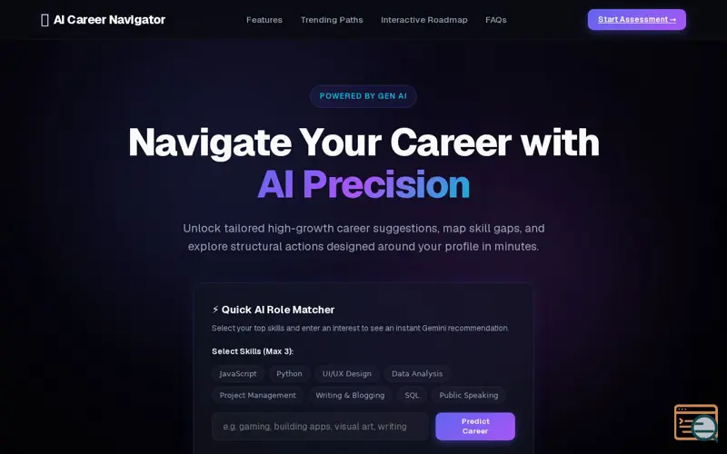Screenshot of AI Career Navigator