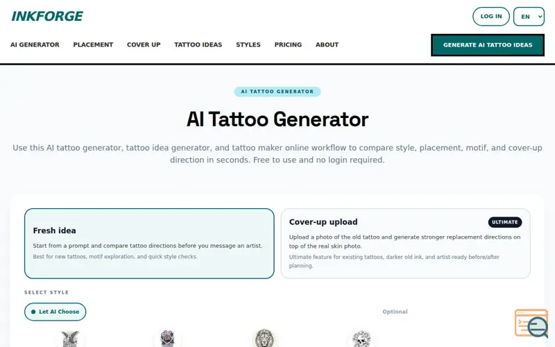 Screenshot of Inkforge
