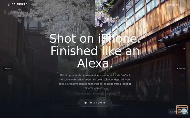Screenshot of Raindrop
