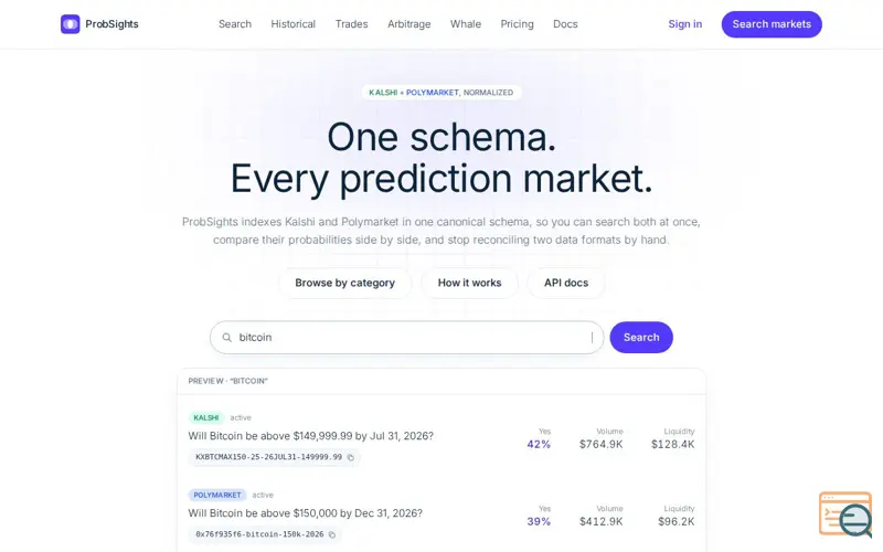 Screenshot of ProbSights