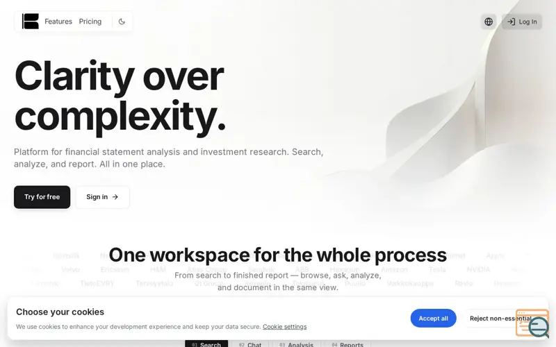 Screenshot of Clarifo