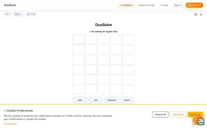 Screenshot of DuoSolve