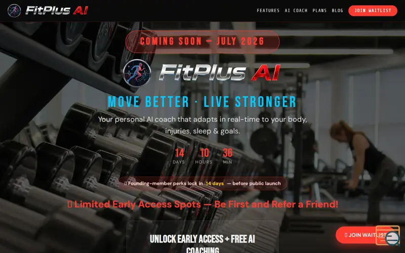 Screenshot of FitPlus AI