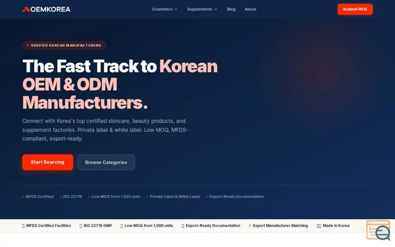 Screenshot of Oemkorea