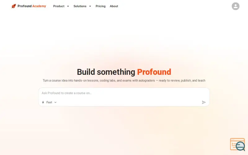 Screenshot of Profound Academy
