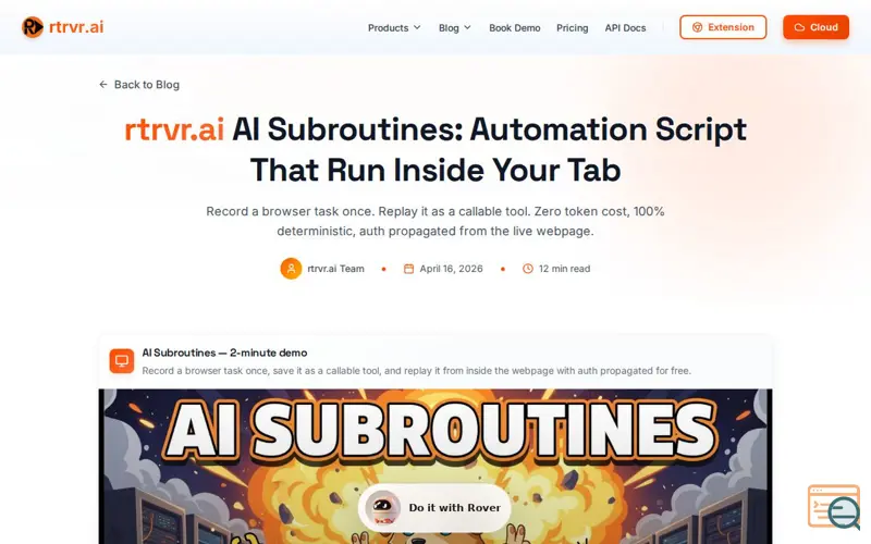 Screenshot of AI Subroutines