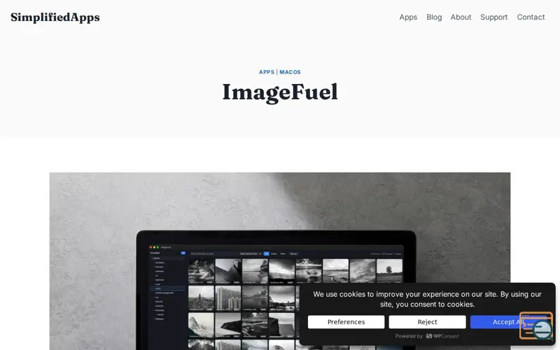 Screenshot of ImageFuel