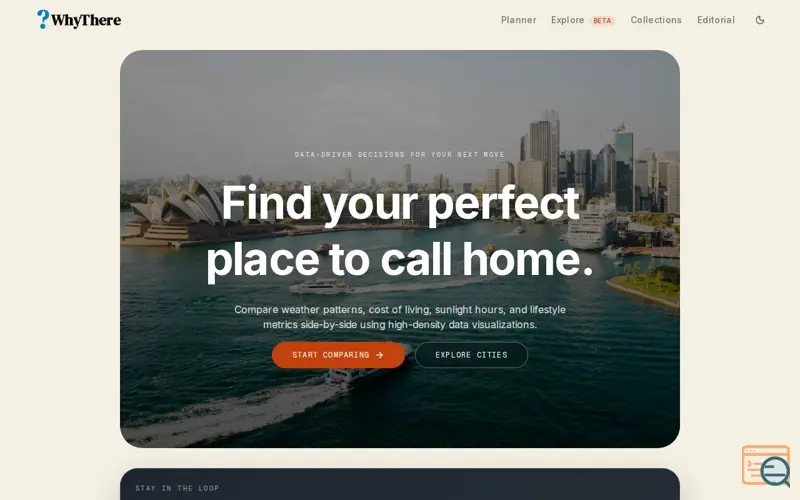 Screenshot of WhyThere