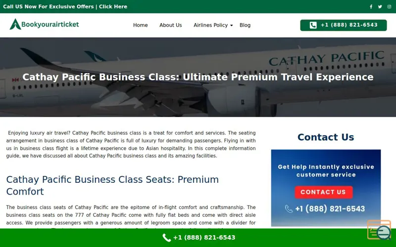Screenshot of Book Your Air Ticket
