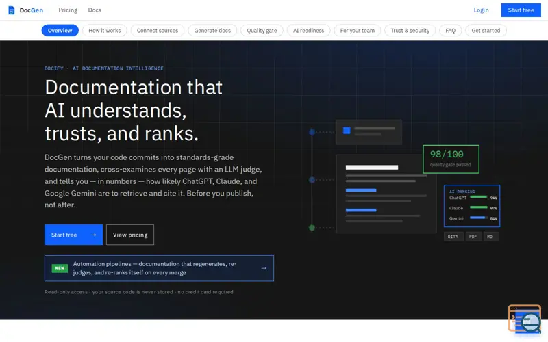 Screenshot of Docify