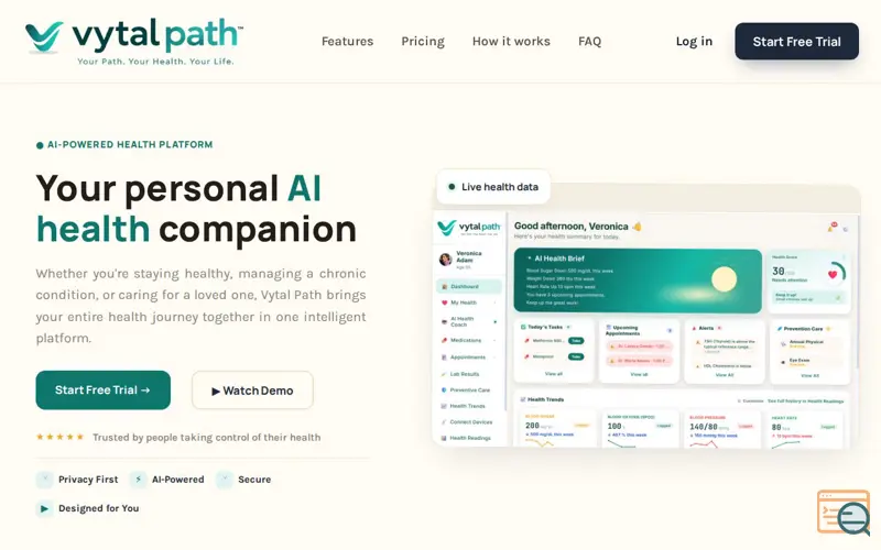 Screenshot of Vytal Path